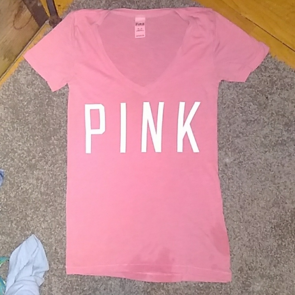 Victoria secret pink logo tee